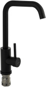 САНАКС 13066 Смеситель для кухни , шаровый, П - образный излив , из нержавеющей стали марки 304, цвет ЧЕРНЫЙ