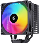 Кулер для процессора Оклик OG-CPC180FRGB-PWM1 RGB Soc-AM5/AM4/1151/1200/2066/2011/1700 черный 4-pin 20dB Al+Cu 180W 820gr Ret
