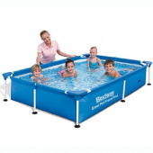 BEST WAY Каркасный бассейн 221 х 150 х 43см 1200л Steel Pro 56401 (004871)
