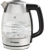 Чайник электрический Hyundai HYK-G9408 1.9л 2200Вт черный/серебристый