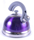 TIMA Чайник 2,5л., (фиол. с серой ручкой), капс.дно, силикон.ручка K-24