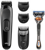 Триммер Braun SK3000 + Бритва Gillette + 1 кас черный (насадок в компл:3шт)