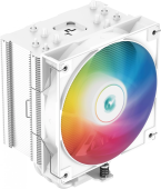 Кулер DEEPCOOL AG500 WH ARGB LGA1700/1200/115X/AM5/AM4 (12шт/кор, TDP 240W, PWM, ARGB Fan 120mm, 5 тепл. Трубок, Copper Base, белый) RET