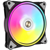 Вентилятор Alseye HALO PRO B-P (rubber screw) FAN 120mm, hydraulic, 800~2100rpm, max 51.87CFM, max 26dBA, ARGB. PWM, Black, RTL