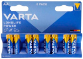 Батарея Varta Longlife power HIGH ENERGY Alkaline LR6 AA (8шт) блистер