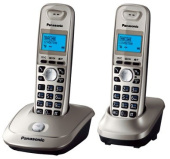 Р/Телефон Dect Panasonic KX-TG2512RUN платиновый (труб. в компл.:2шт) АОН