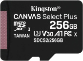 Карта памяти microSDXC 256Gb Kingston SDCS2/256GbSP Canvas Select Plus w/o adapter