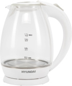 Чайник электрический Hyundai HYK-G2409 1,7л 2200Вт белый/серебристый