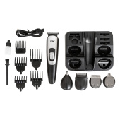 Машинка для стрижки JVC JHC58RS насадки: 10шт акумм. черный/серебристый