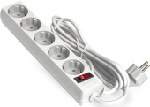 Сетевой удлинитель ExeGate EC-5-5W 5 роз. 5м белый (EX279359RUS)