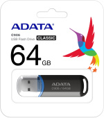 Флеш диск 64Gb A-Data Classic C906 AC906-64G-RBK USB2.0 черный