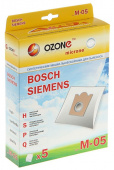 Пылесборник Ozone micron M-05 синт. 5шт. Bosch Typ D,E,F,G