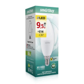 Светодиодная лампа Smartbuy C37-9,5W/3000/Е14