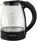 Чайник электрический Supra KES-1853G 1.8л. 1500Вт черный/прозрачный (корпус: стекло)