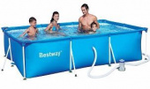 BESTWAY 56411 Бассейн каркасный 300х201х66см, 3300 л, с ф.-насосом