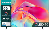 Телевизор QLED Hisense 65" 65E7KQ черный 4K Ultra HD 60Hz DVB-T DVB-T2 DVB-C DVB-S DVB-S2 USB 2.0 - 2шт. WiFi Smart TV