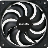 Вентилятор Digma DFAN-120-9 черный 120x25мм 1200rpm 3-pin 4-pin (Molex)
