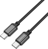 BOROFONE (6974443389067) BX87 нейлон 1м USB 3.0A PD 60W для Type-C Type-C Black 1 м