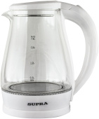 Чайник электрический Supra KES-1856G 1.8л. 1500Вт белый/прозрачный (корпус: стекло)