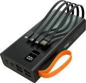 MORE CHOICE (4620202550576) PB22-30 с кабелем 2USB 2.1A - 30000mAh черный