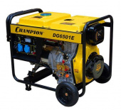 CHAMPION DG6501E (5/5,5кВт 8,9лс 12,5л 12V 99кг эл.стартер, колеса, счетчик)
