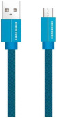 MORE CHOICE (4627151194523) K20m USB 2.1A для micro плоский USB - 1м Blue