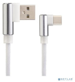 PERFEO (U4905) USB A вилка - Type-C вилка, 2.4A, угловой, белый, длина 1 м., Type-C Premium
