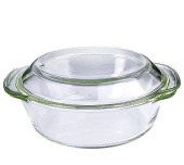 LORAINE 29700 Кастрюля с крышкой стекло 2 л LR (х6)