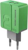 MORE CHOICE NC46i СЗУ 2USB 2.4A для Apple 8-pin - 1м Green