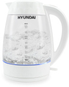 Чайник электрический Hyundai HYK-G4506 2л. 2200Вт белый (корпус: стекло)