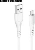MORE CHOICE (4627151192796) K22mUSB 2.0A microUSB белый - 1,0m