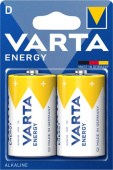 Батарея Varta Energy LR20 BL2 Alkaline D (2шт) блистер