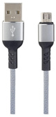 PERFEO (U4806) USB A вилка - Micro USB вилка, 2.4A, серый, длина 1 м., Micro Premium