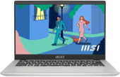 Ноутбук MSI Modern 14 C12M-240XRU Core i5 1235U 8Gb SSD512Gb Intel Iris Xe graphics 14" IPS FHD (1920x1080) Free DOS silver WiFi BT Cam