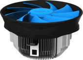 Кулер для процессора Deepcool Archer Bigpro V2 Soc-AM5/AM4/1200/1700/1851 черный/синий 4-pin 24.5-29.7dB Al+Cu 125W 380gr Ret (G-U-ARCHER-ARN