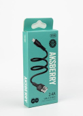 AKSBERRY (6972969383217) X155 для MicroUSB 1м 24A (черный)
