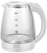 Чайник электрический Goodhelper KG-20B20 2л 1500Вт прозрачный/белый