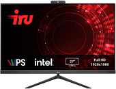 Моноблок IRU Office 27IH5P 27" Full HD i3 10105 (3.7) 8Gb SSD256Gb UHDG 630 Free DOS GbitEth WiFi BT 120W Cam черный 1920x1080