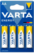 Батарея Varta Energy LR6 BL4 Alkaline AA (4шт) блистер