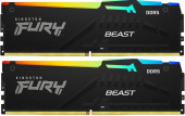 Память DDR5 2x8GB 5600MHz Kingston KF556C40BBAK2-16 FURY Beast RGB XMP Gaming Memory Non-ECC, CL40, 1.25V, (Kit of 2) 1RX16 40-40-4