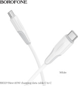 BOROFONE (6941991122026) BX119aa USB 3.0A PD 60W для Type-C Type-C 1м , белый
