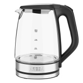 Чайник электрический Aresa AR-3476 2л 2200Вт прозрачный/черный/серебристый