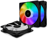 Вентилятор Deepcool CF120-3 IN 1 черный 120x25мм - 3шт 1500rpm LED 4-pin (DP-FA-RGB-CF120-3)