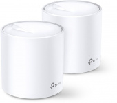 Бесшовный Mesh роутер TP-Link DECO X20(2-PACK) AX1800 10/100/1000BASE-TX белый
