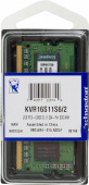 Память DDR3 2Gb 1600MHz Kingston KVR16S11S6/2 VALUERAM RTL PC3-12800 CL11 SO-DIMM 204-pin 1.5В