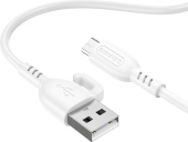 BOROFONE (6974443389913) BX91mUSB 2.4A microUSB белый - 1,0m