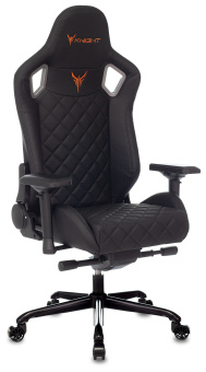 Кресло игровое Knight TITAN черный ромбик эко.кожа с подголов. крестовина металл
