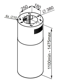 Вытяжка MAUNFELD LEE ISLA 39 черный