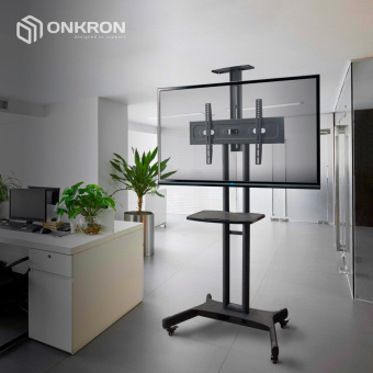 Подставка для телевизора Onkron TS1551 черный 40"-70" макс.60.5кг напольный мобильный