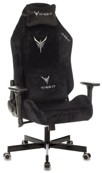 Кресло игровое Knight N1 Fabric черный Light-20 с подголов. крестовина металл